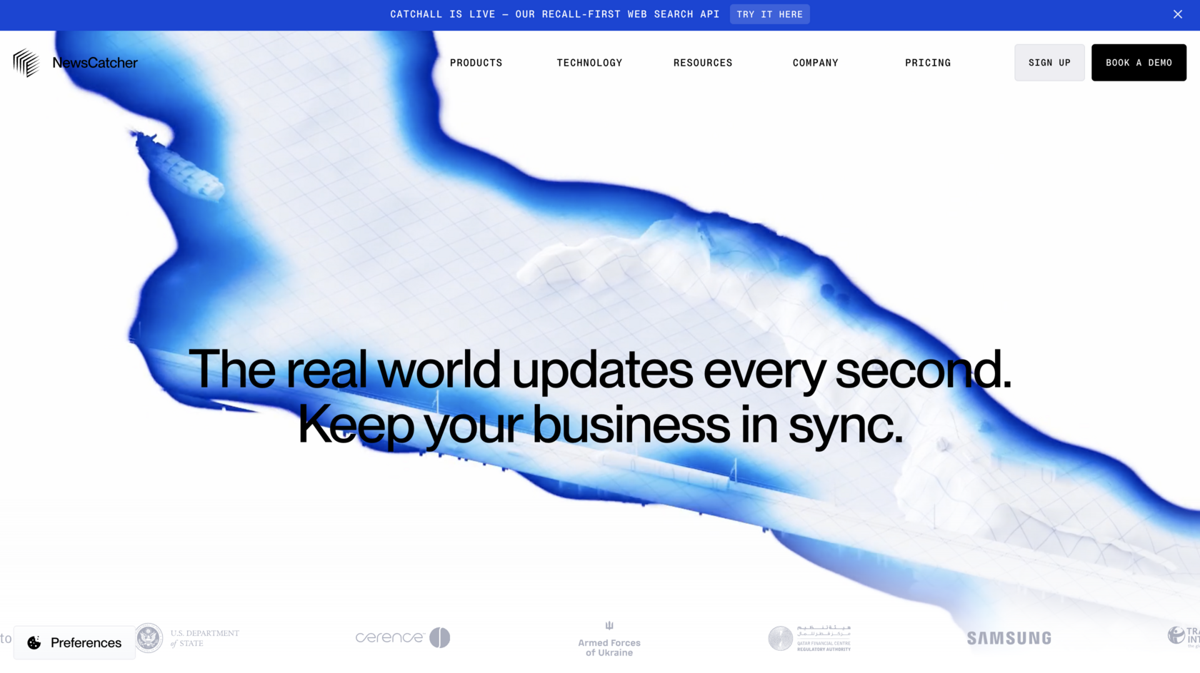 NewsCatcher — interface or sample output
