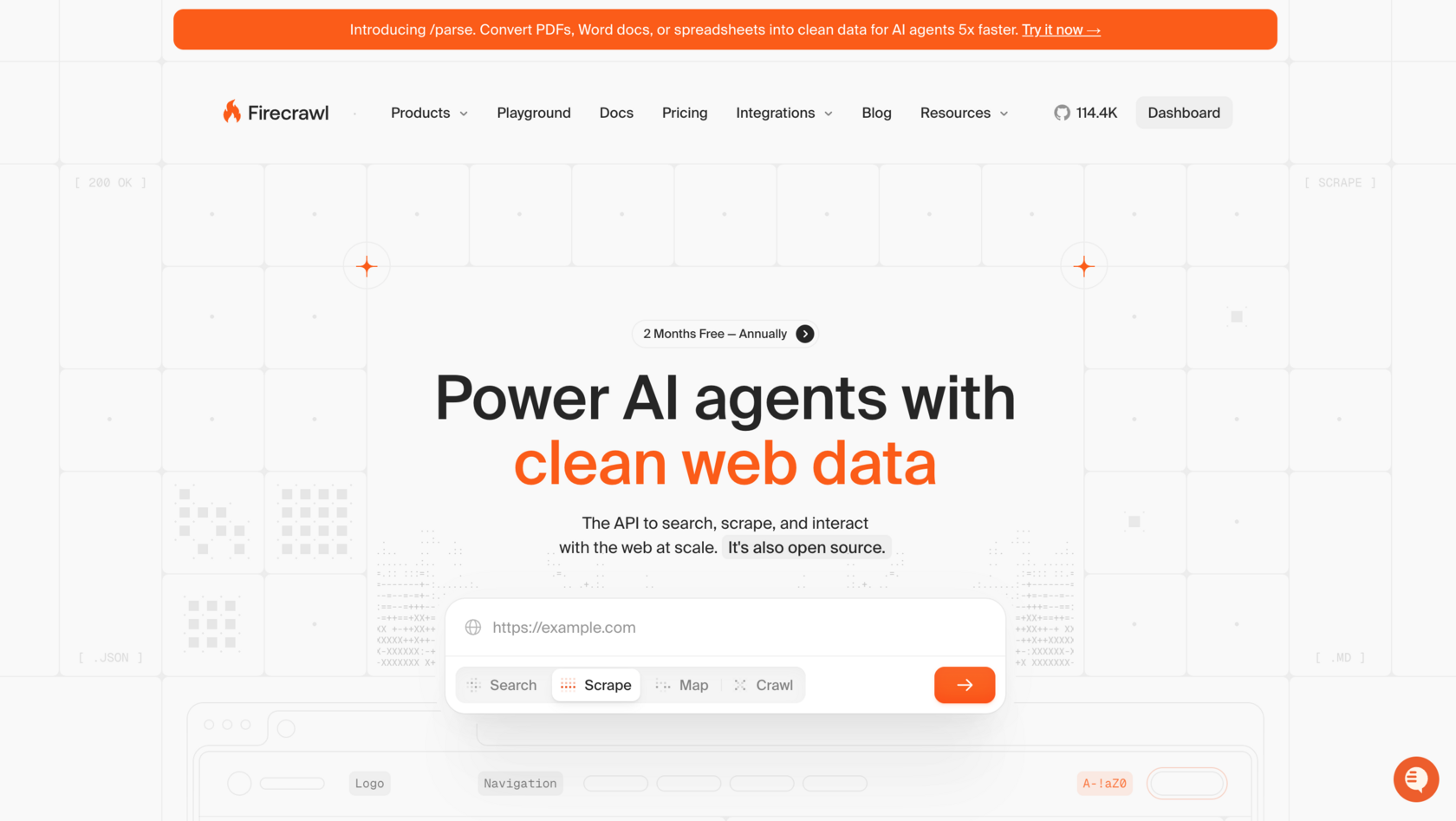 Firecrawl — interface or sample output